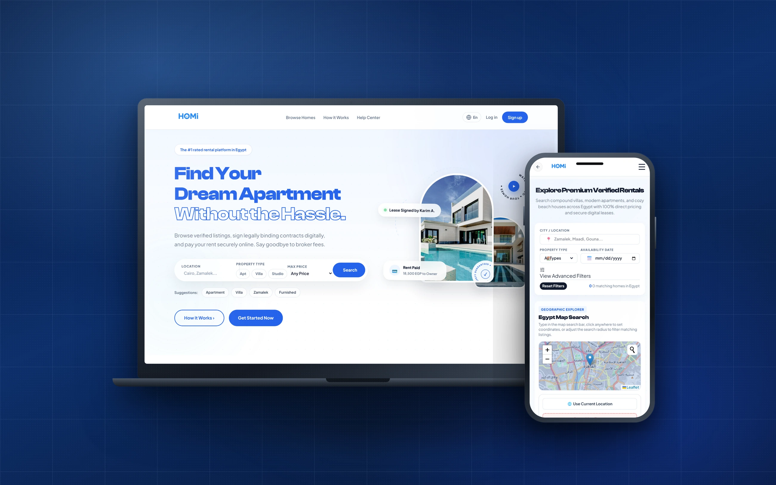 HOMi — HOMi auf Desktop und Smartphone
